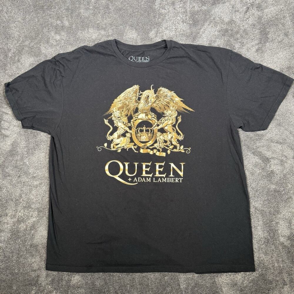 Queen Tour Shirt Adam Lambert Rhapsody Double Sided Mens XL Black